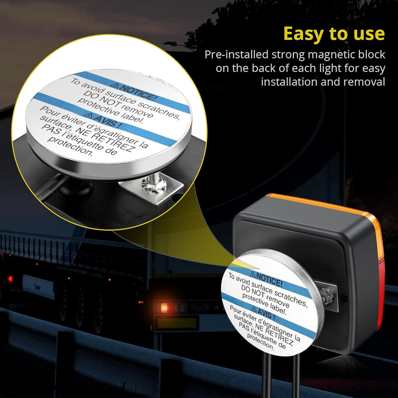 PROZOR Magnetic Trailer lights 2PCS