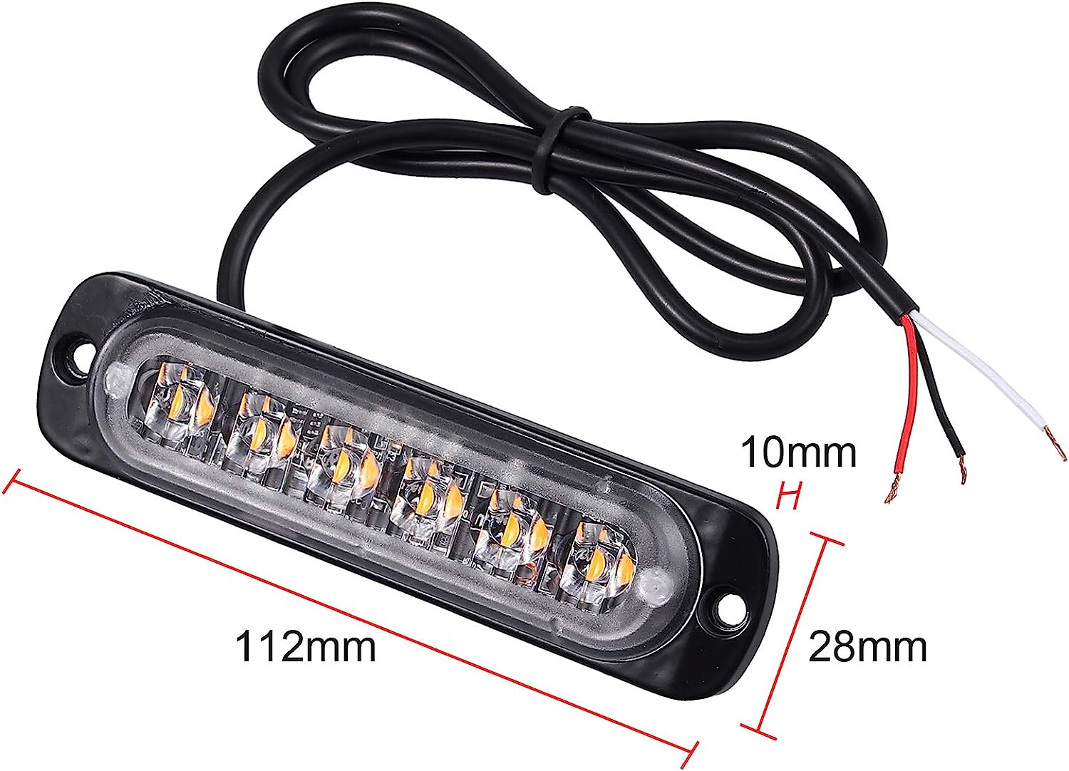 PROZOR LED Beacon Light 4PCS 6LEDs Flashing Lights