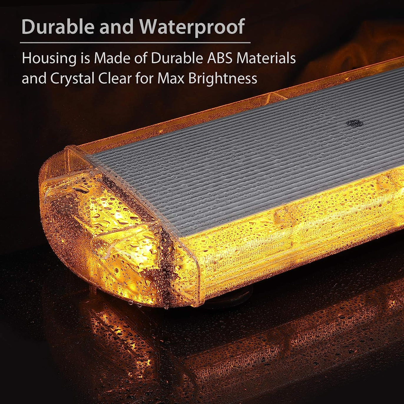 PROZOR Car Roof Light 40LEDs Amber Emergency Light IP65 Waterproof