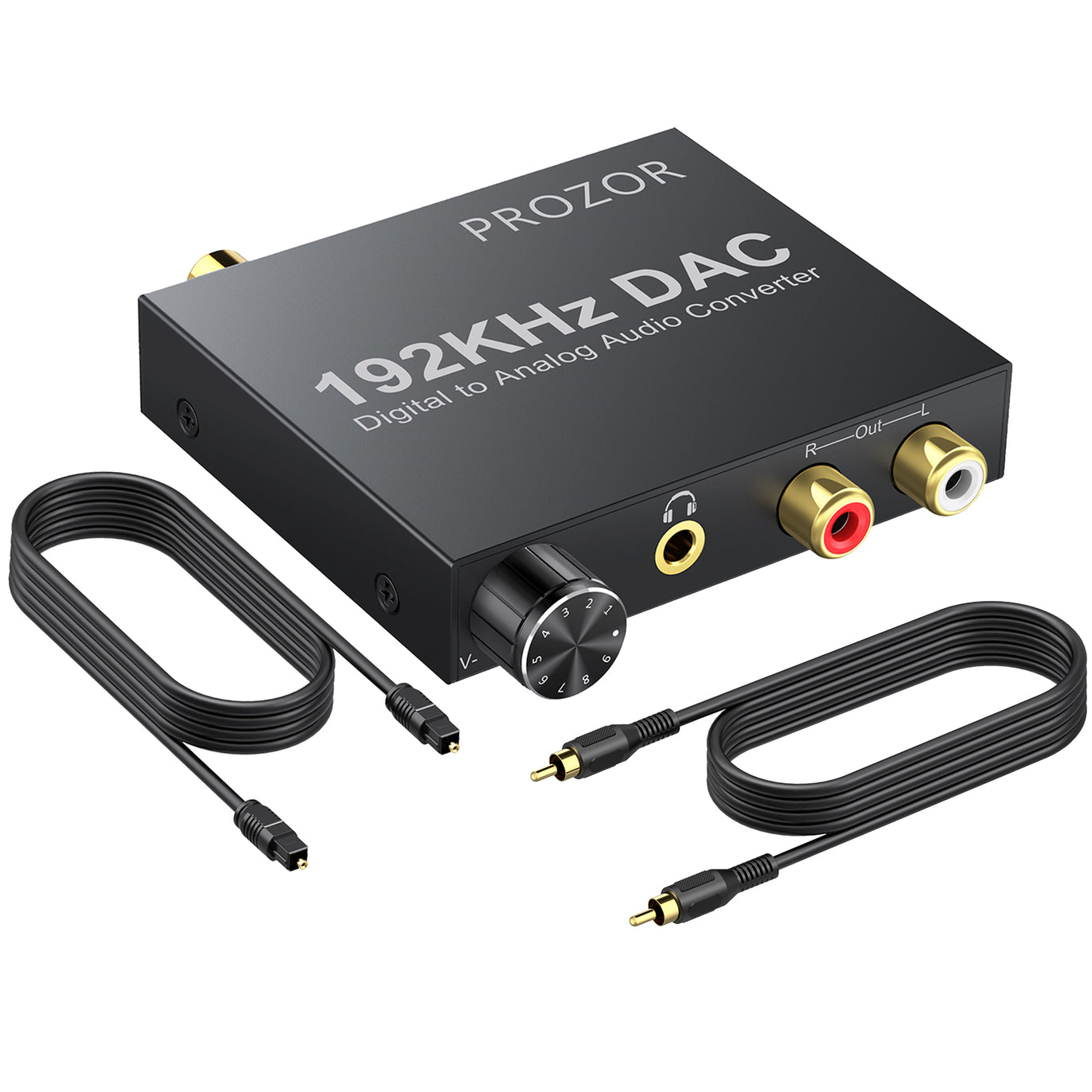 PROZOR 192kHz Digital to Analog Converter Volume Adjustable