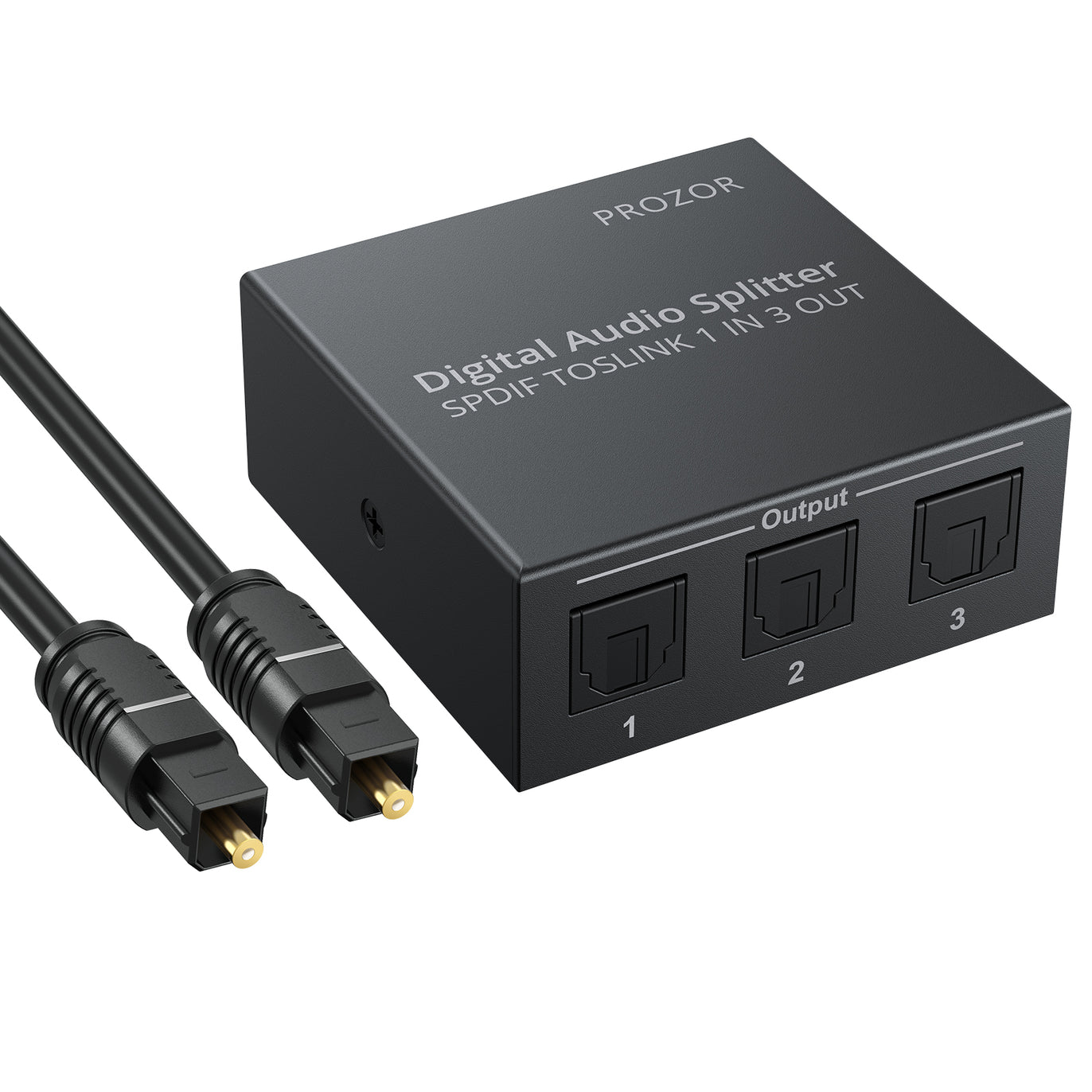 PROZOR 1 x 3 SPDIF Toslink Digital Audio Splitter 5.1CH