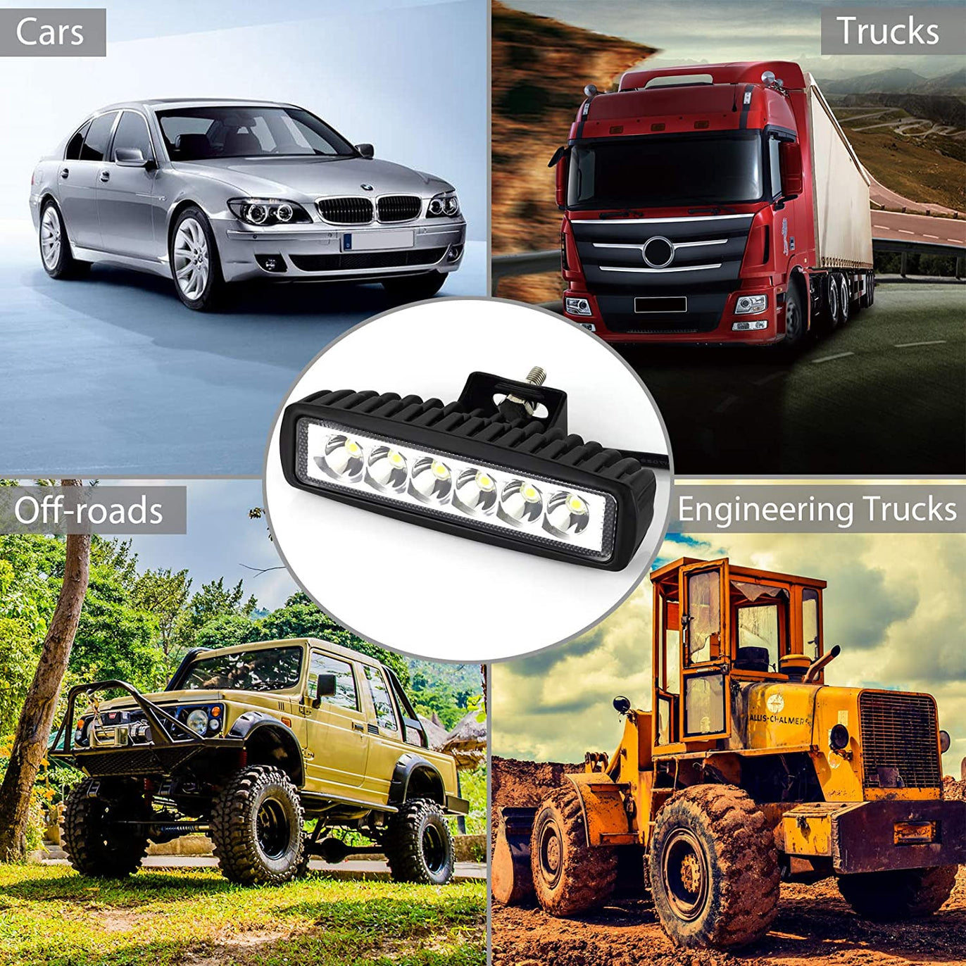 PROZOR 18W LED Work Light Bar