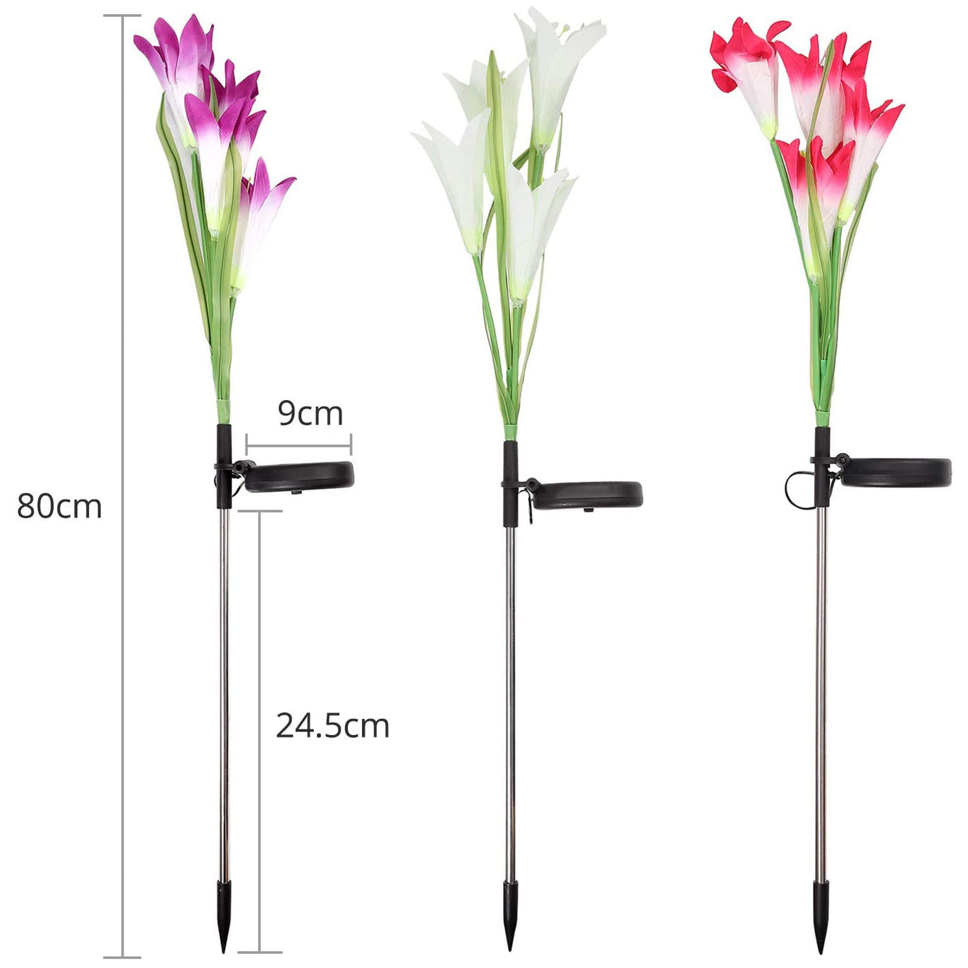 PROZOR Solar Flower Lights Waterproof IP65