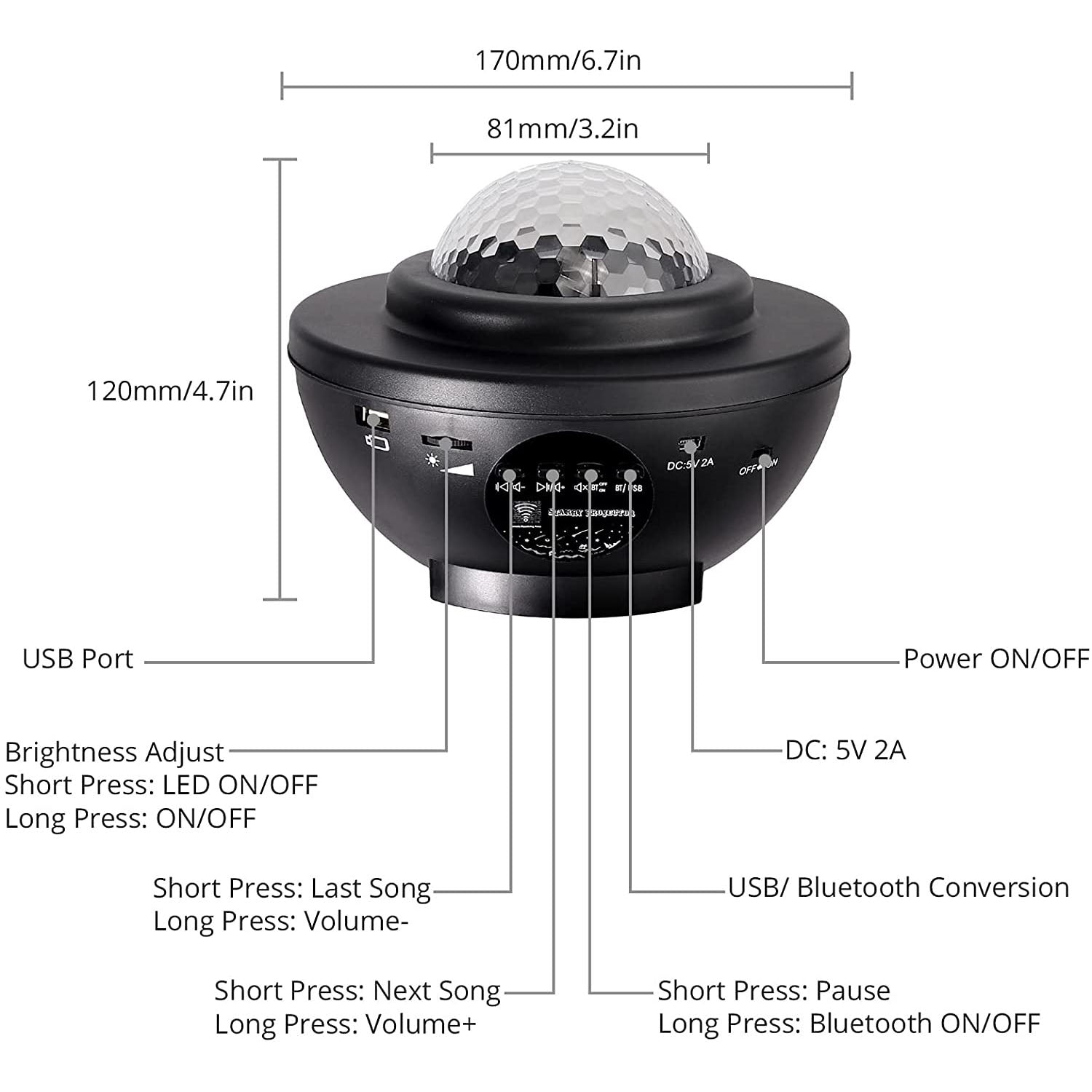 PROZOR LED Star Projector Lights Star Projector Night Light