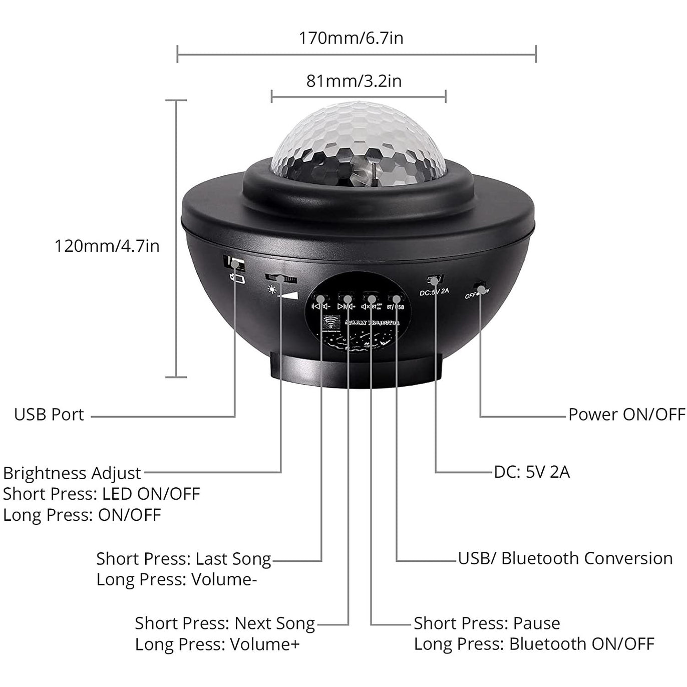PROZOR LED Star Projector Lights Star Projector Night Light