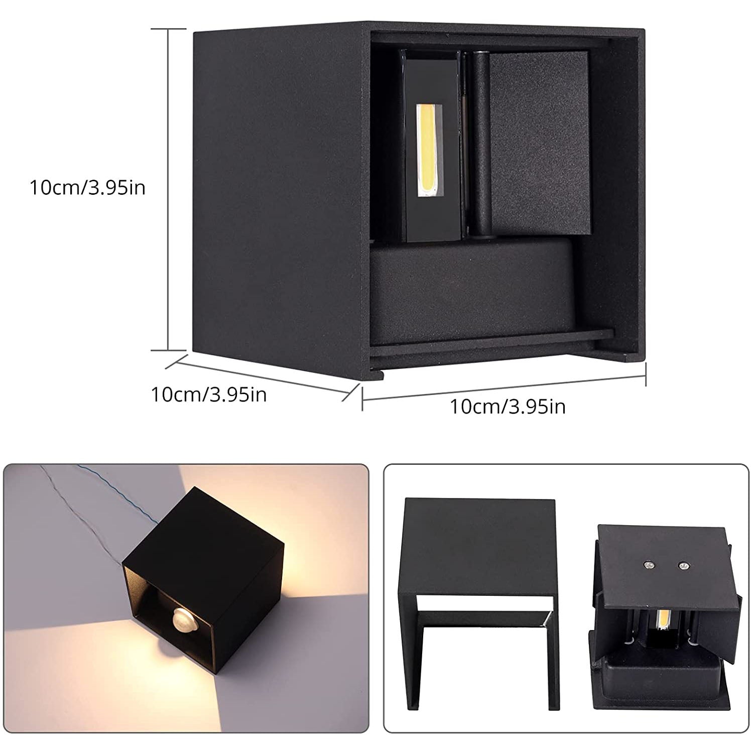 PROZOR 2PCS Outdoor LED Wall Lights