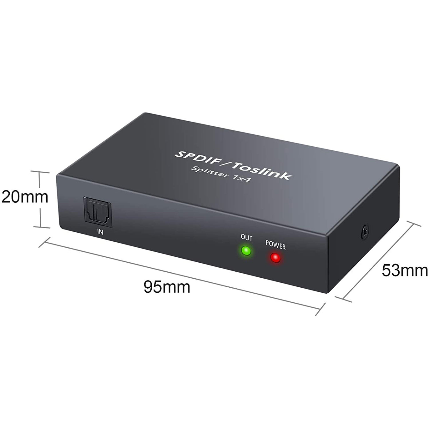 PROZOR 1x4 Digital Optical Audio Splitter