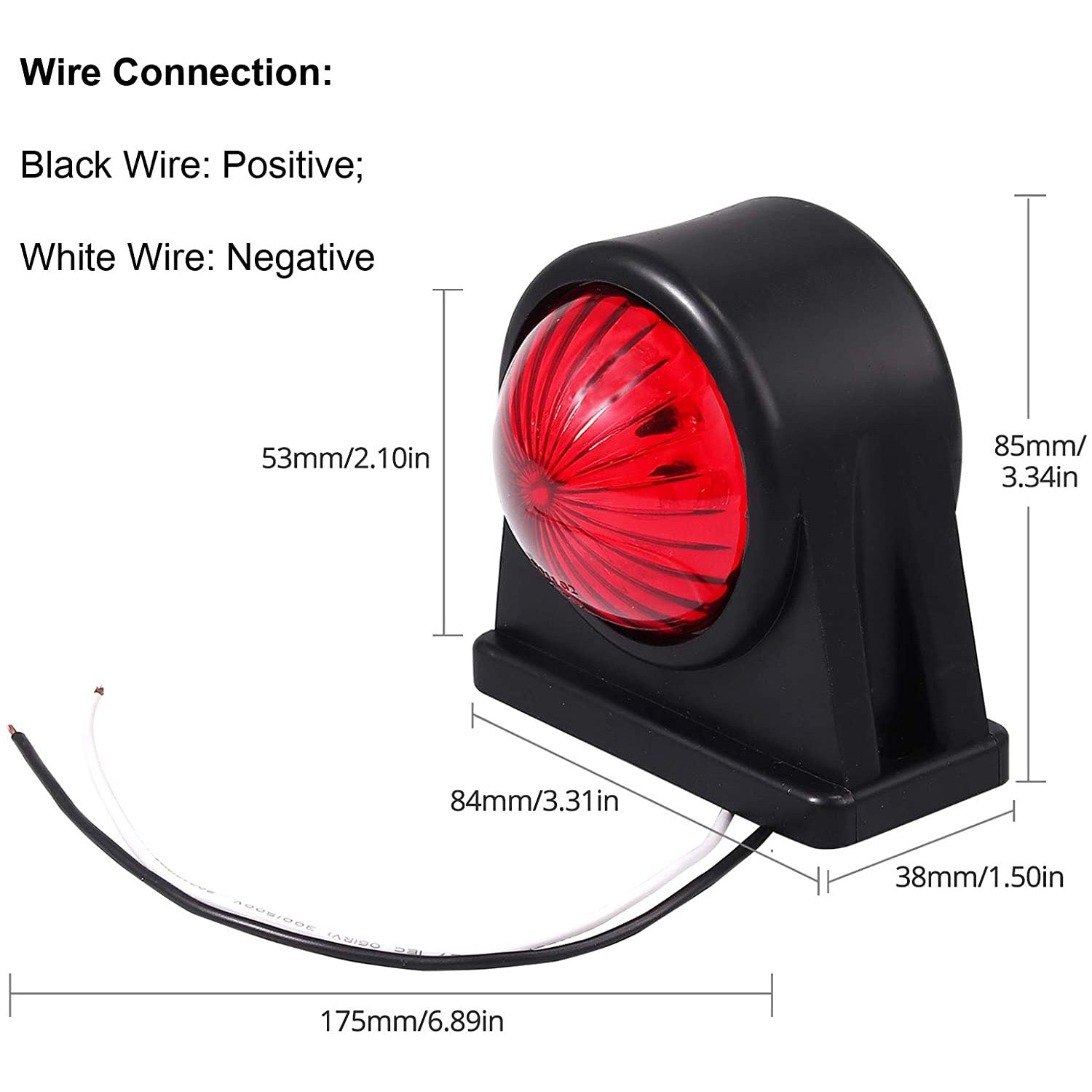 PROZOR Side Marker Lights E-mark E8 2 PCS