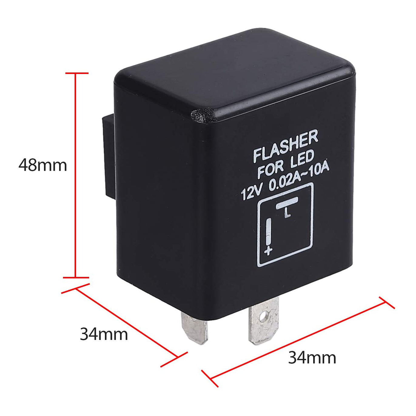 PROZOR Flasher Relay 2 Pin 12V Motorbike LED Light