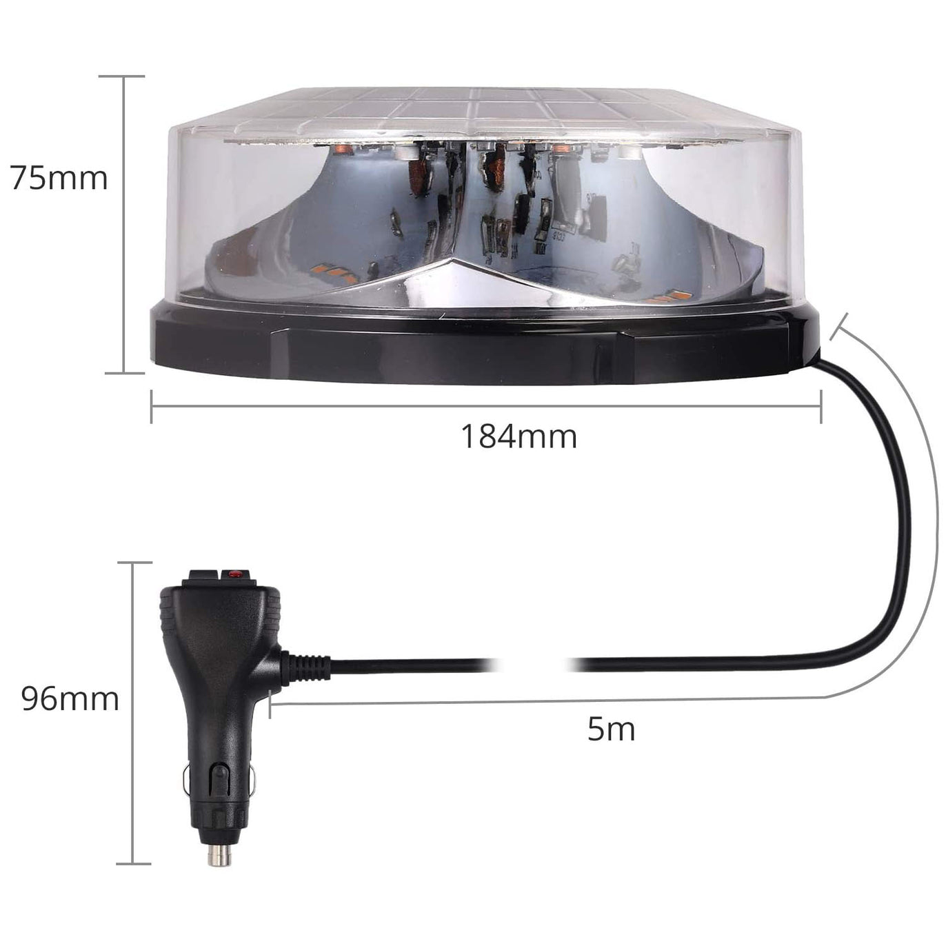 PROZOR Emergency Warning Strobe Light 12V 24V 64 LEDS