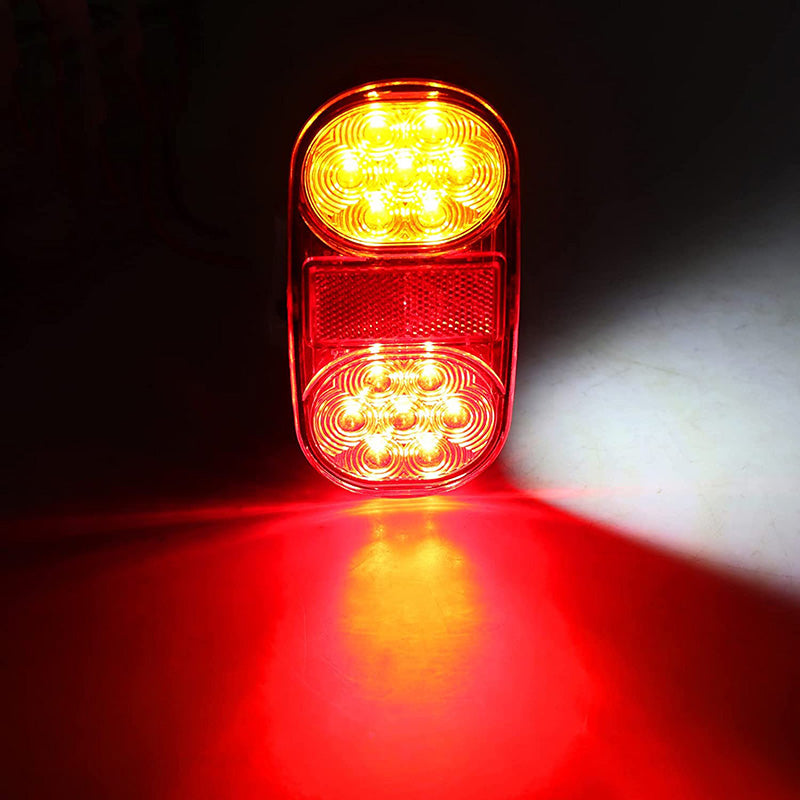 PROZOR 2PCS Tail Lights 18LEDs E-mark E11 Certification Rear Stop Lights 12V