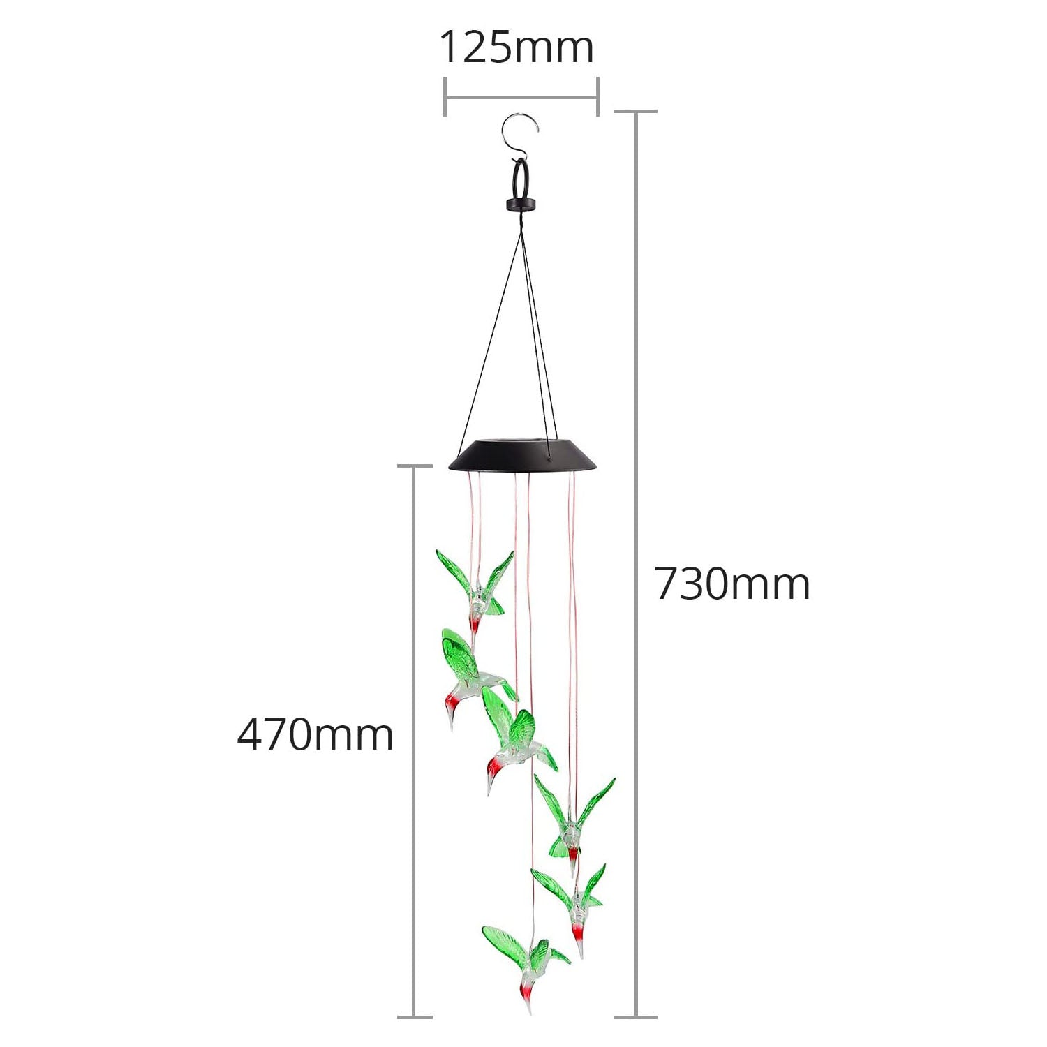 PROZOR Solar Wind Chimes Light LED