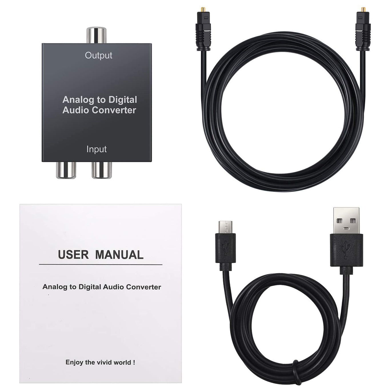 PROZOR Analog to Digital Audio Converter R/L RCA 3.5mm