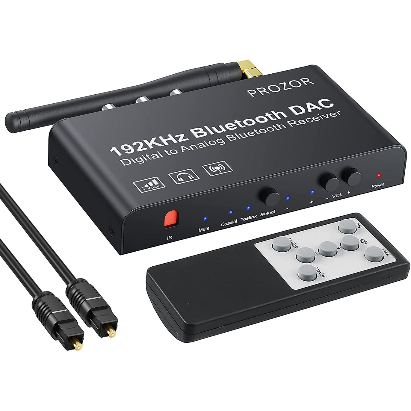 PROZOR DAC Converter 192KHz Bluetooth V5.0 Receiver
