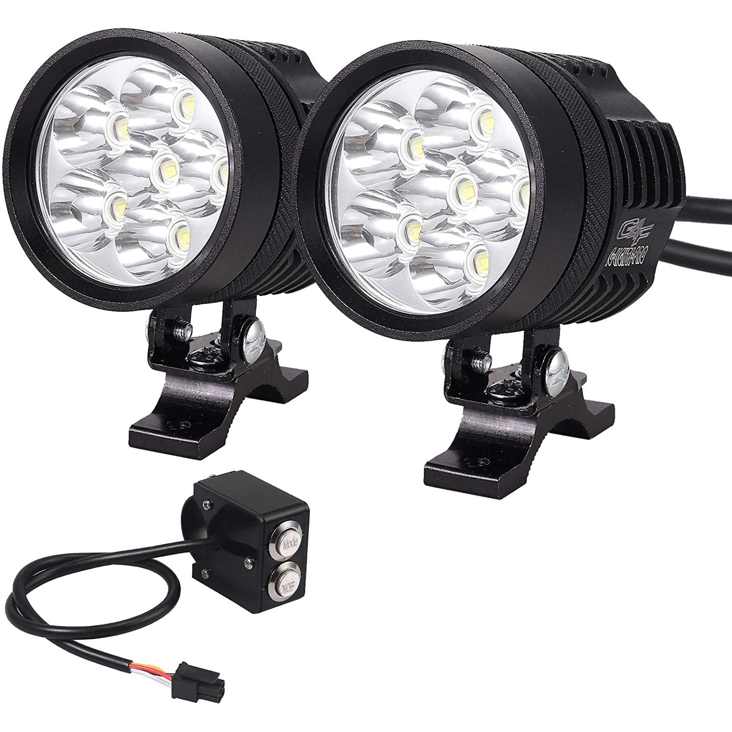 PROZOR 2 PCS 36W Waterproof Front Headlights for Motorcycle