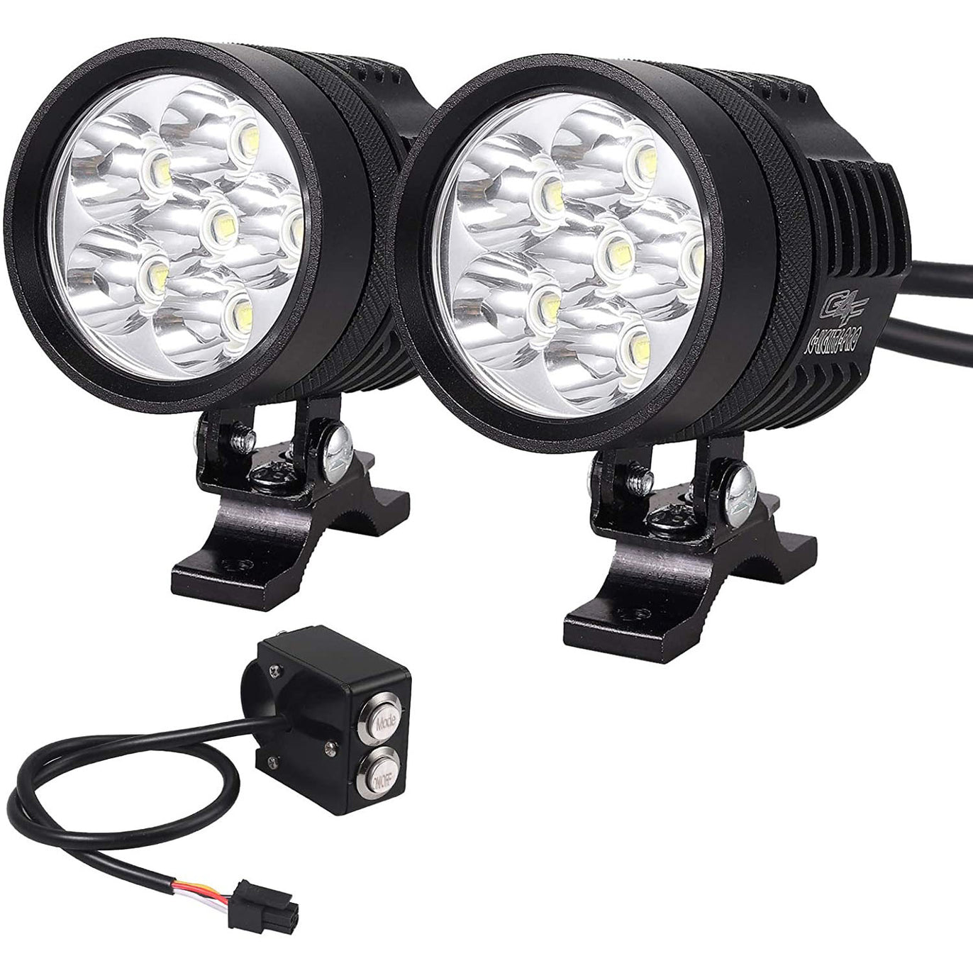 PROZOR 2 PCS 36W Waterproof Front Headlights for Motorcycle