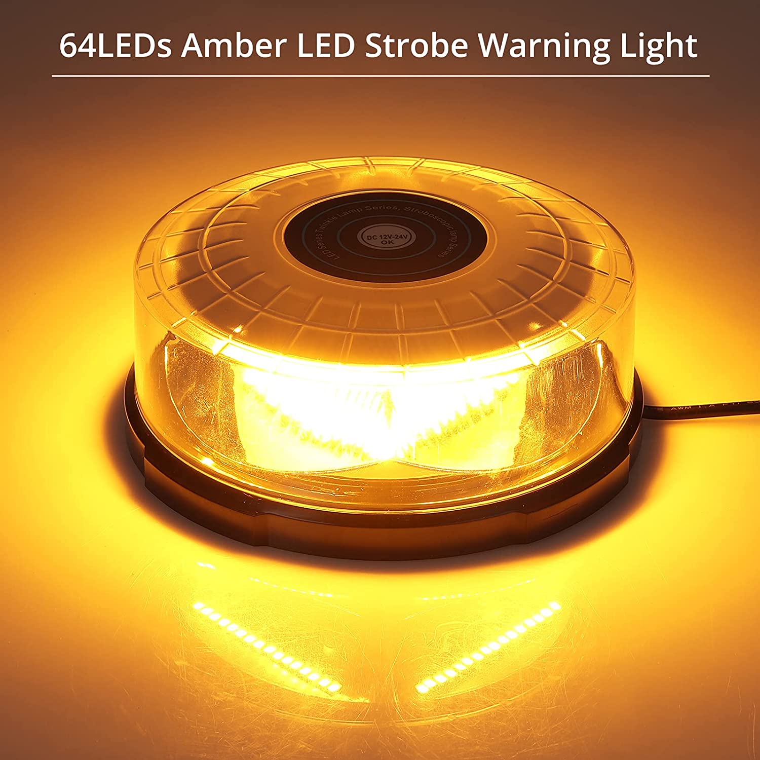 PROZOR Emergency Warning Strobe Light 12V 24V 64 LEDS