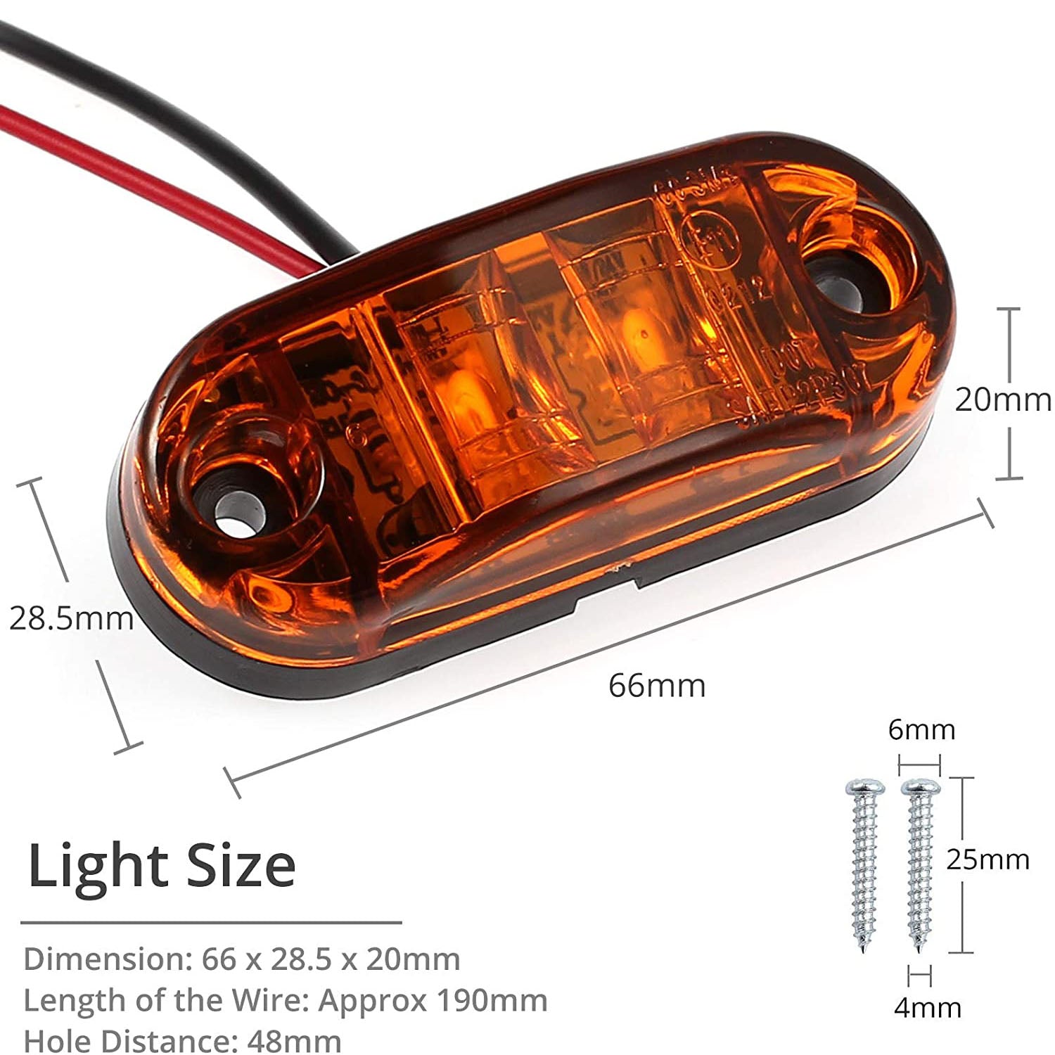 PROZOR 4PCS Muti-functional LED Marker Lights