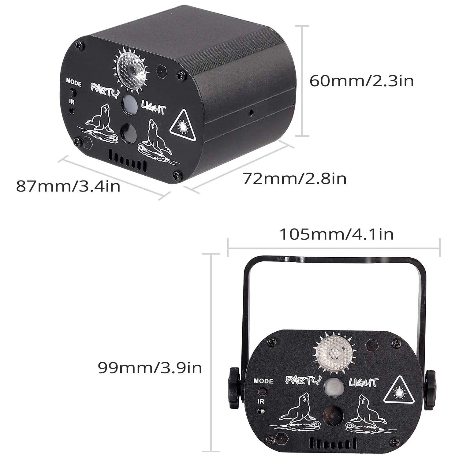 PROZOR LED Party Lights DJ Disco Lights 60 Patterns RGB Stage