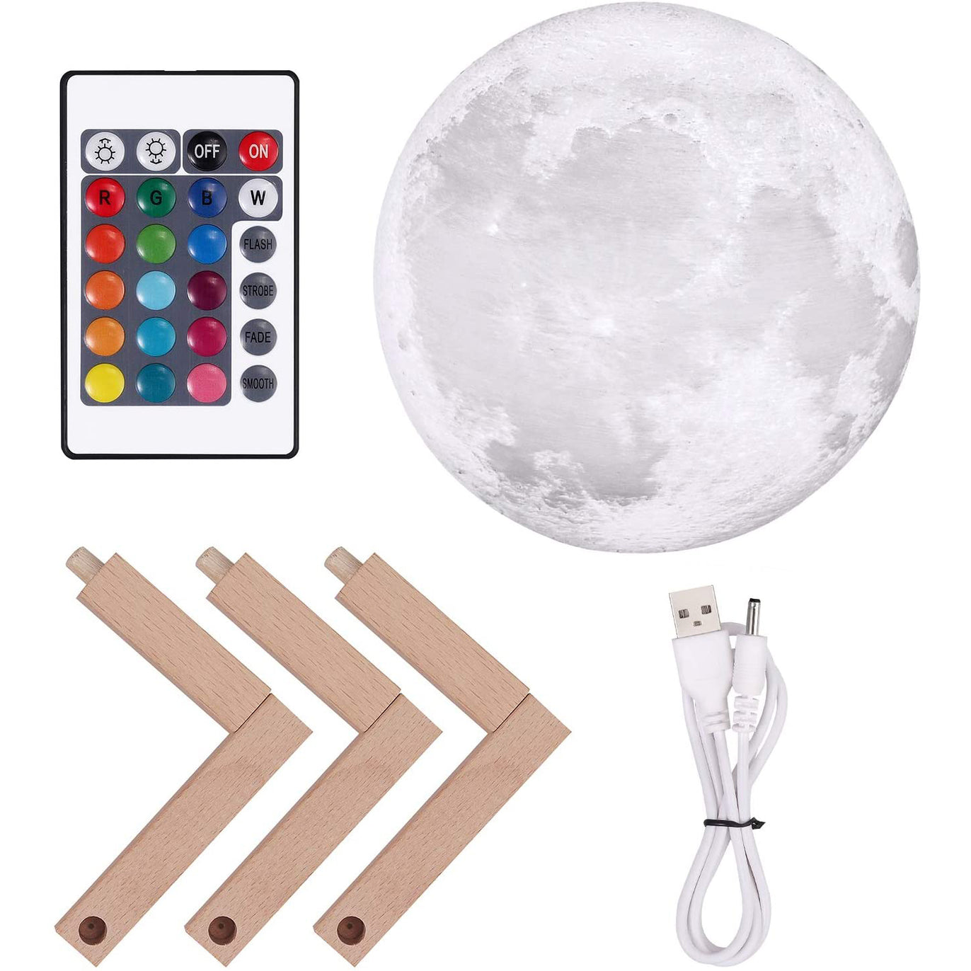 PROZOR 3D Moon Lamp 15cm