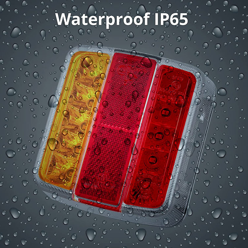 PROZOR 2PCS Tail Lights E-mark E11 Certification Rear Stop Lights 12V 18LEDs