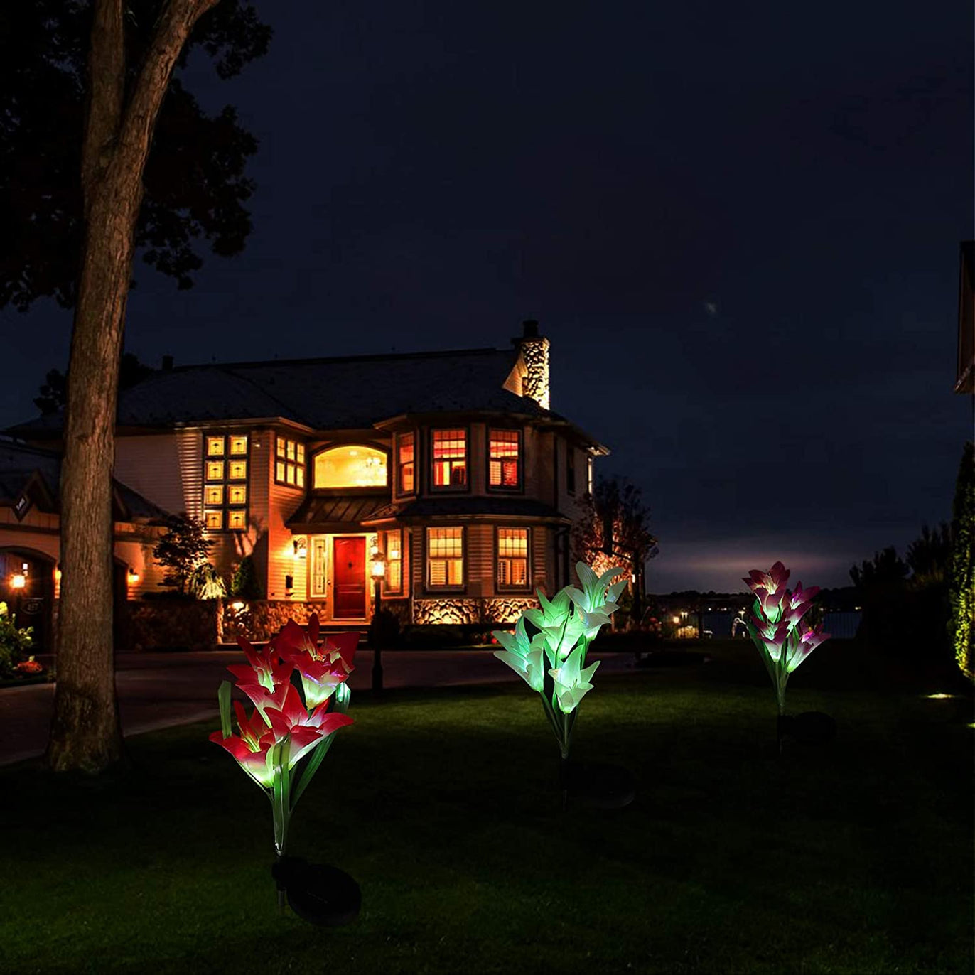 PROZOR Solar Flower Lights Waterproof IP65