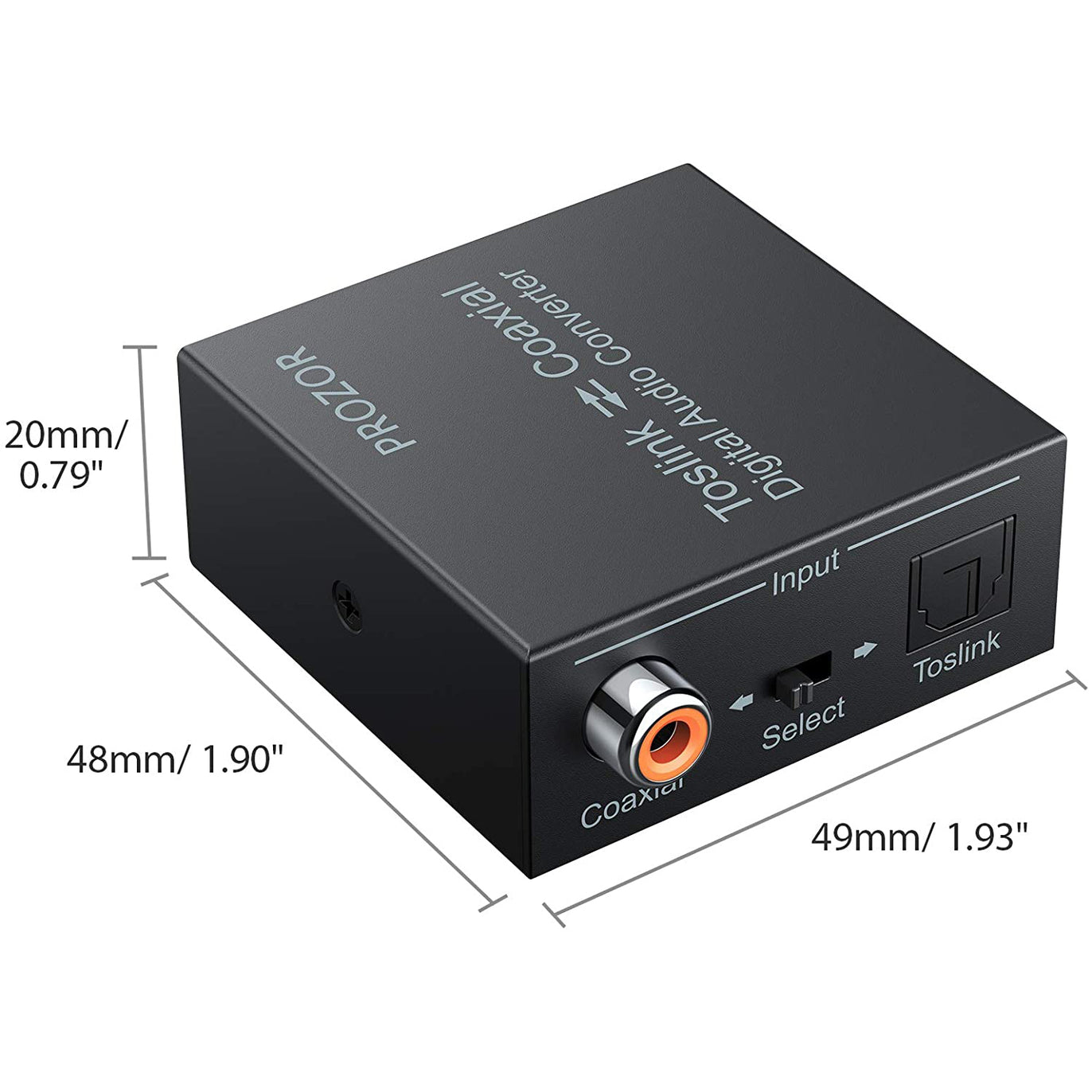 PROZOR Digital Coaxial to Optical SPDIF Toslink Converter