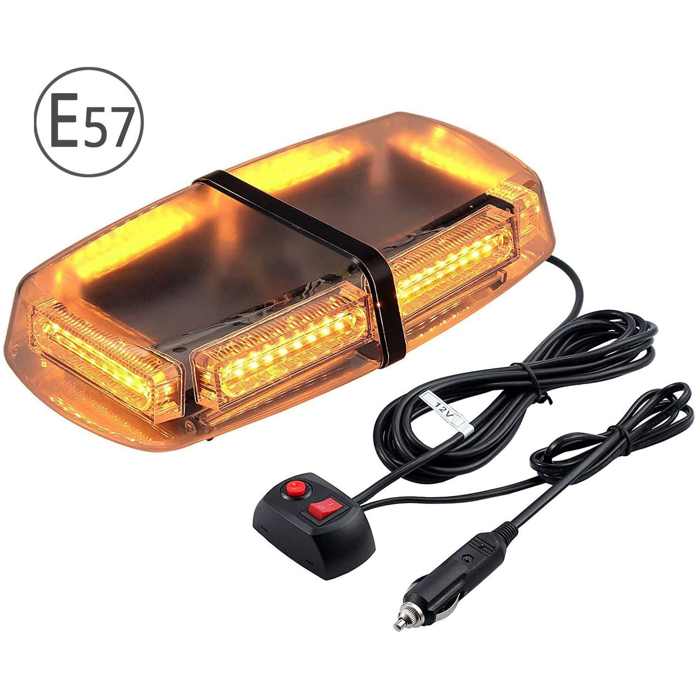 PROZOR 54LED 12V 24V Waterproof Strobe Warning Light