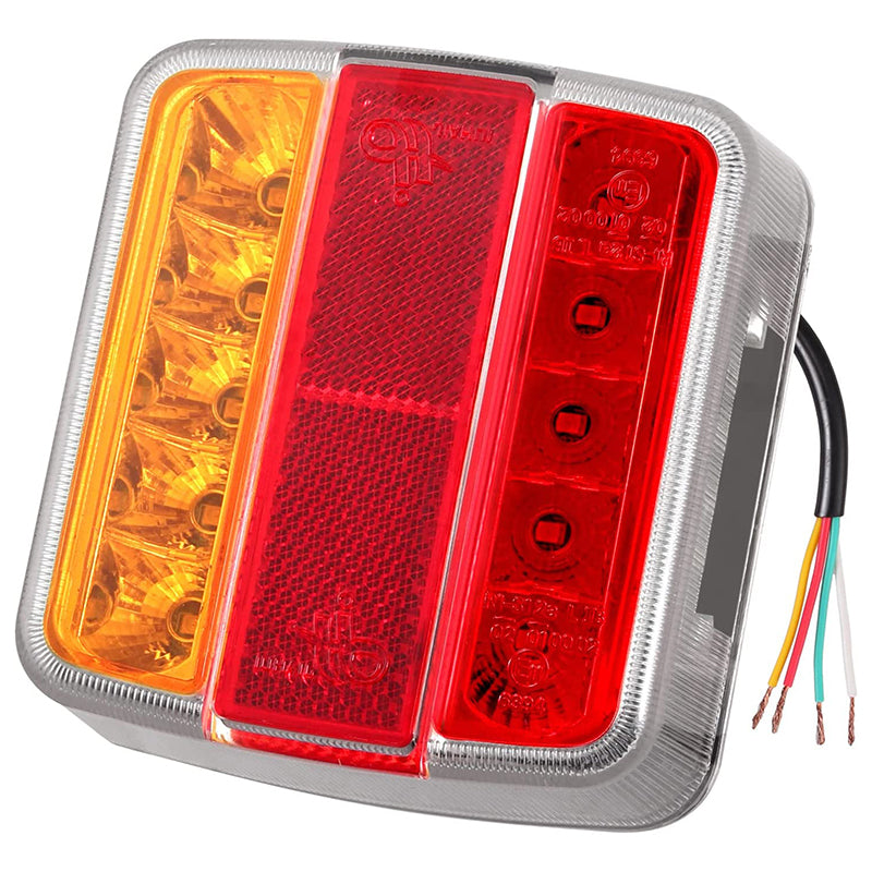 PROZOR 2PCS Tail Lights E-mark E11 Certification Rear Stop Lights 12V 18LEDs