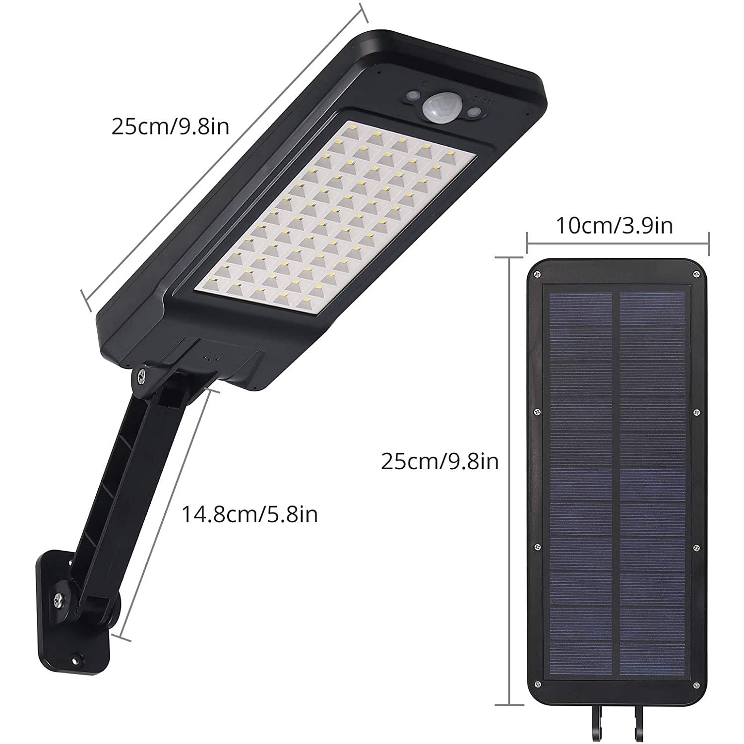 PROZOR 60 LED Remote Motion Sensor Solar Lights