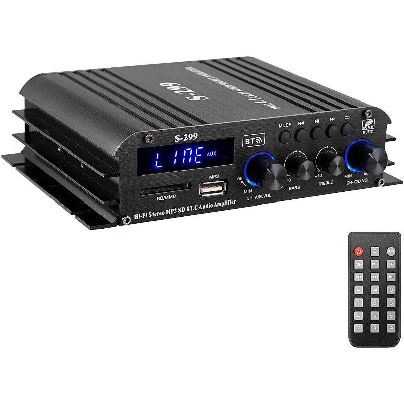 PROZOR HiFi Bluetooth 4.1CH Stereo Audio Amplifier