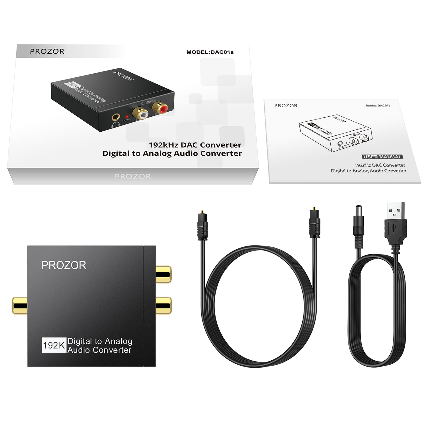 PROZOR 192kHz Digital to Analog Converter DAC