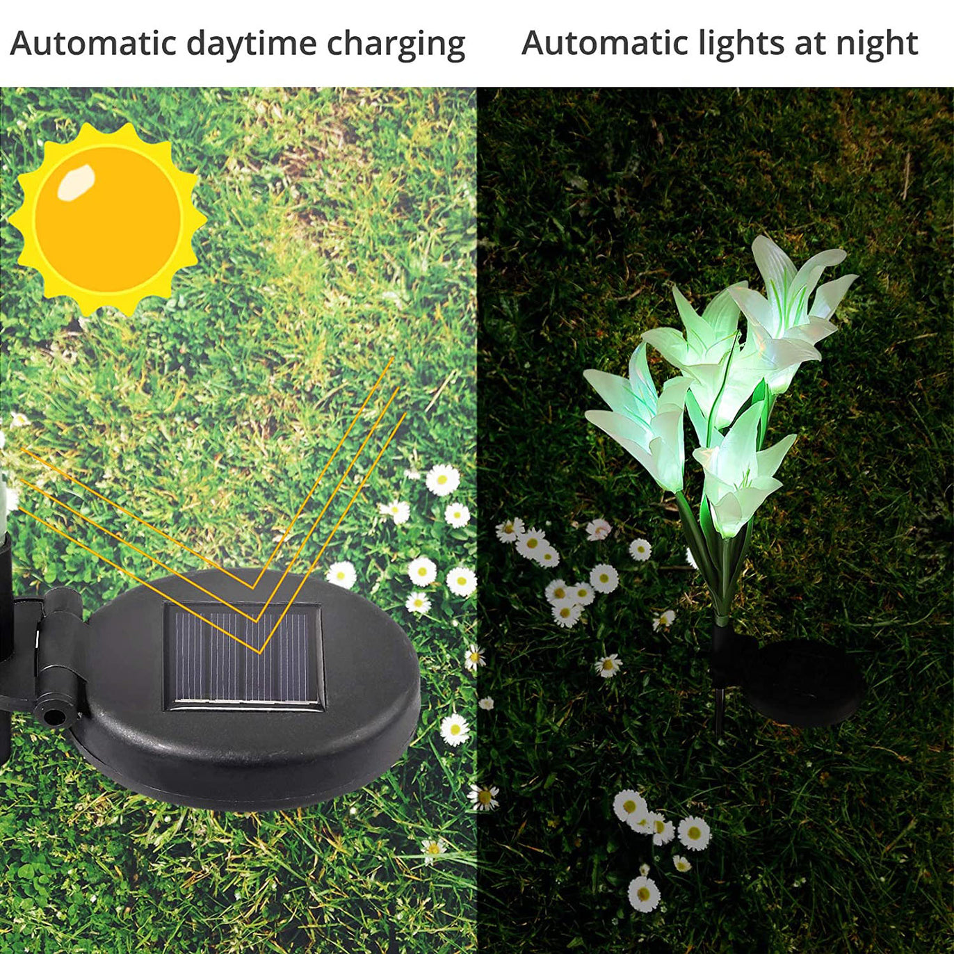 PROZOR Solar Flower Lights Waterproof IP65
