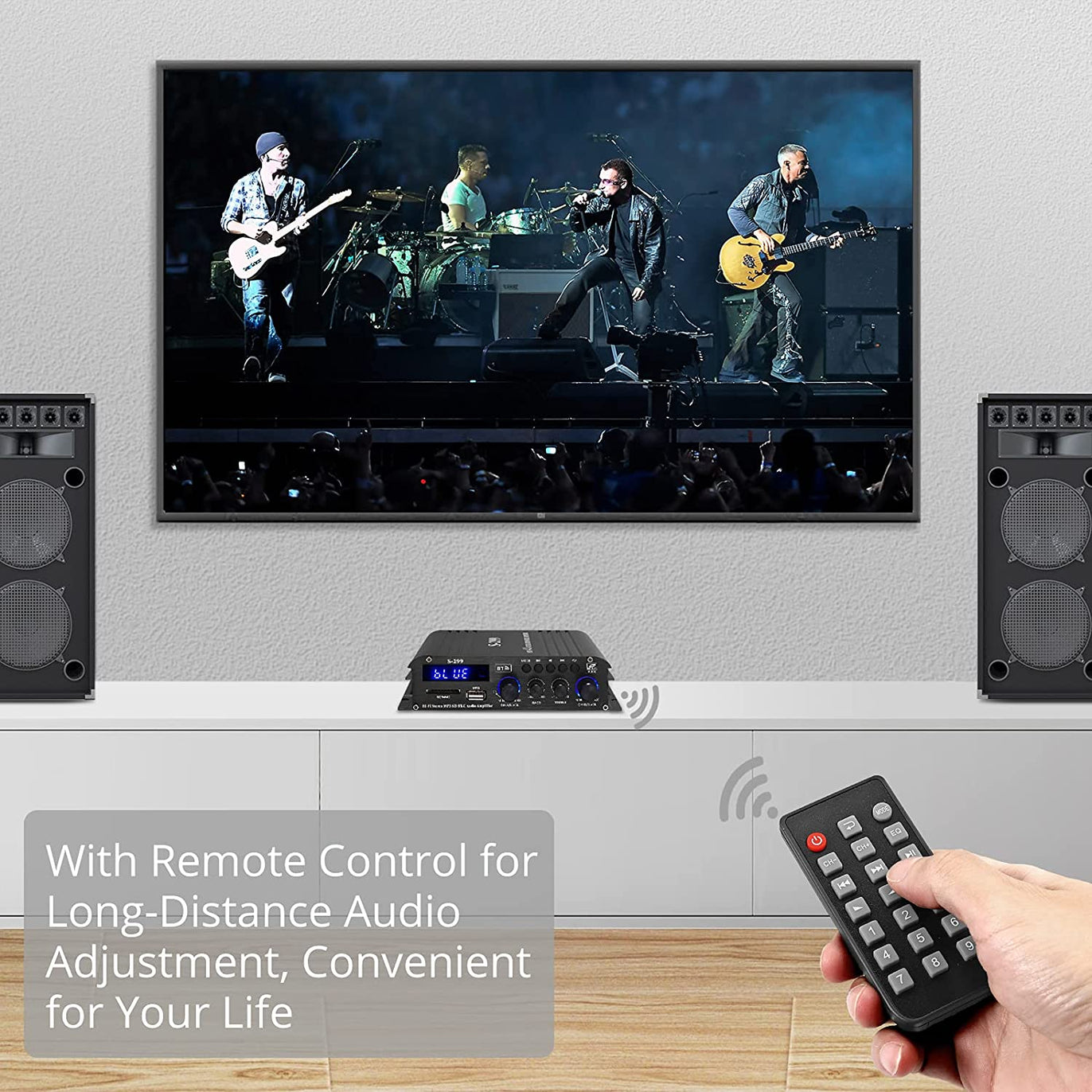PROZOR Mini Bluetooth Amplifier 4.1-CH Hi-Fi Stereo Amplifiers with Bluetooth 5.0