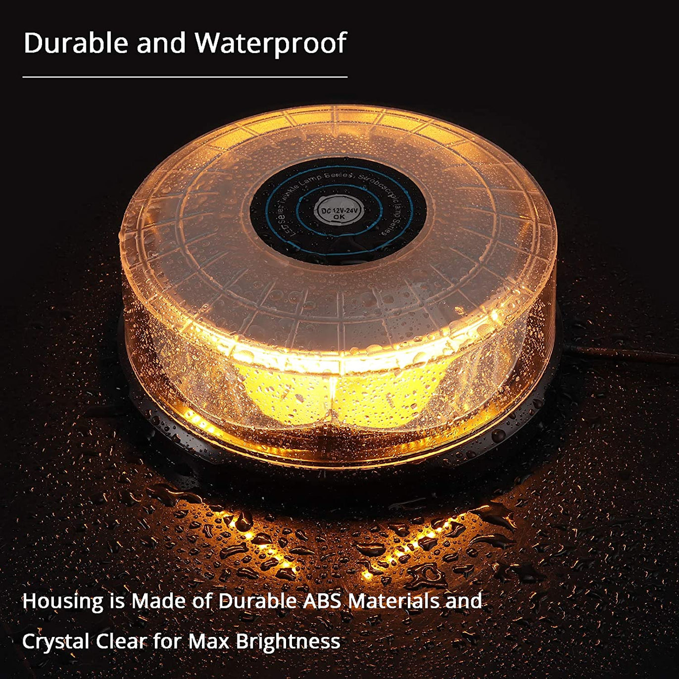 PROZOR Emergency Warning Strobe Light 12V 24V 64 LEDS