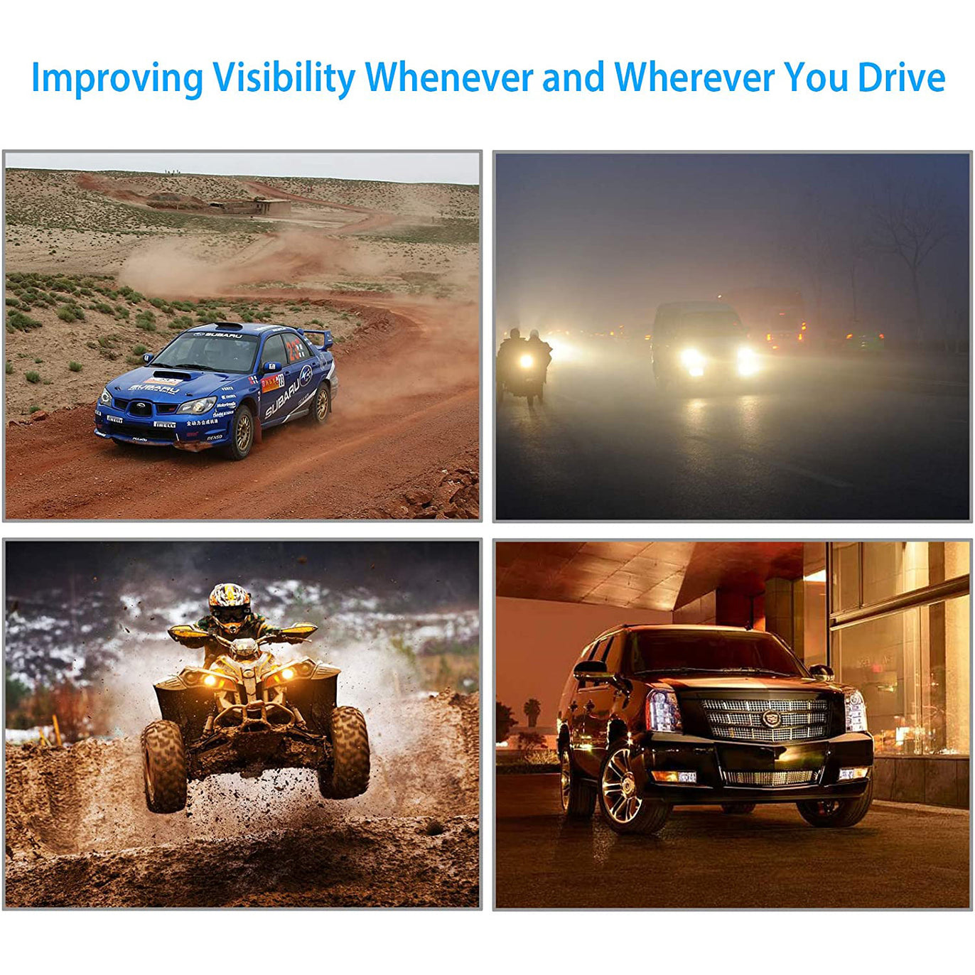 PROZOR 2PCS 18W LED Work Light Bars