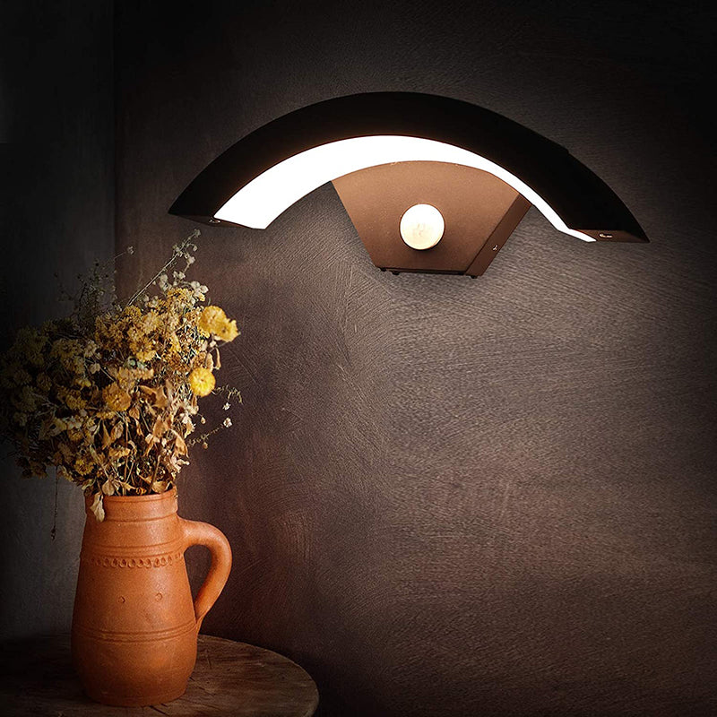 PROZOR 18W LED Wall Light PIR with Motion Sensor Curve