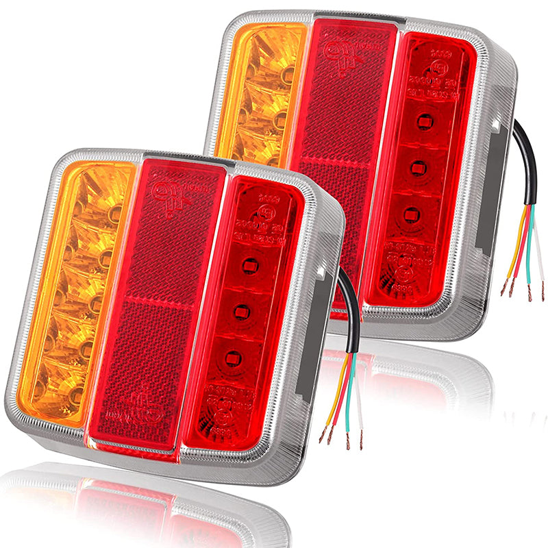 PROZOR 2PCS Tail Lights E-mark E11 Certification Rear Stop Lights 12V 18LEDs