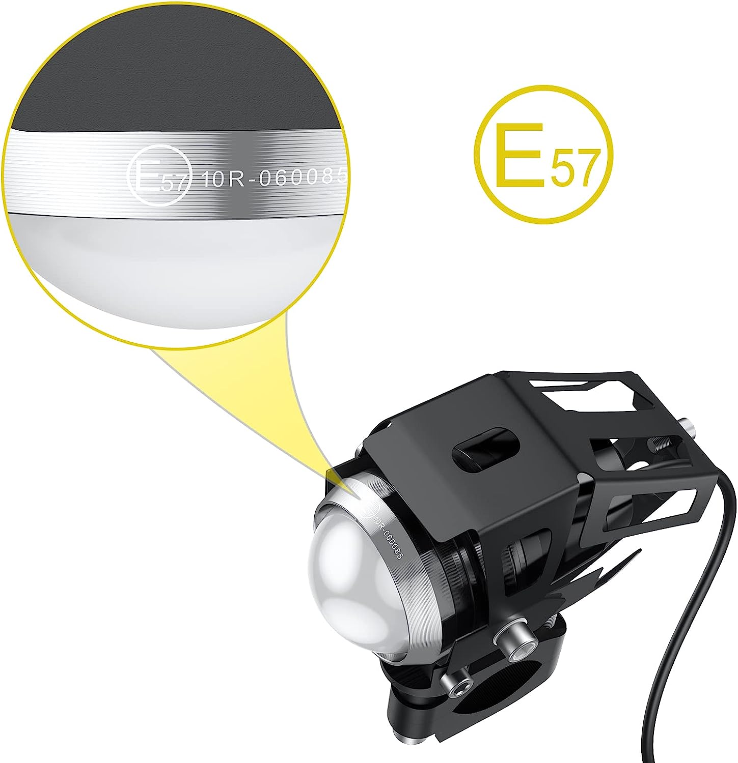 PROZOR Motorcycle Headlights 2PCS IP65 Motorbike LED Fog Spot Lights 15W U5