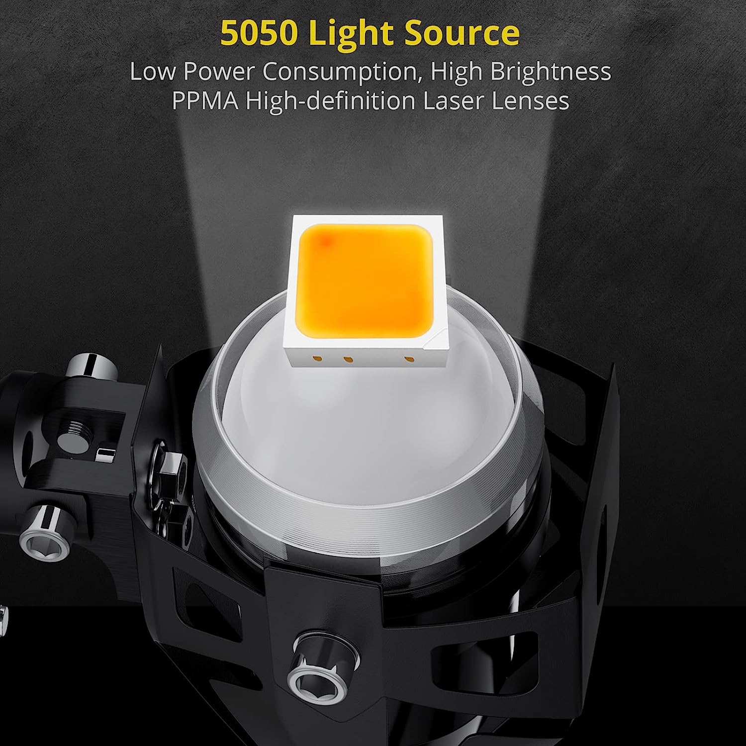 PROZOR Motorcycle Headlights 2PCS IP65 Motorbike LED Fog Spot Lights 15W U5