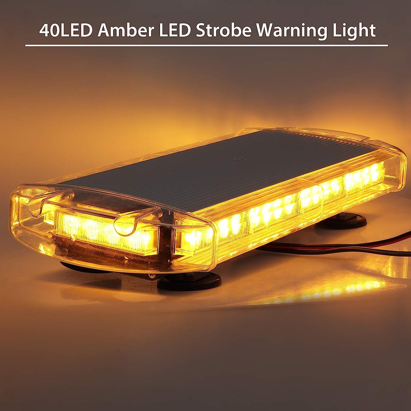 PROZOR Car Roof Light 40LEDs Amber Emergency Light IP65 Waterproof