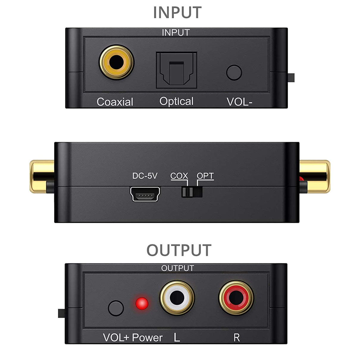 PROZOR Digital to Analog Audio Converter Support Dolby/DTS Decoder