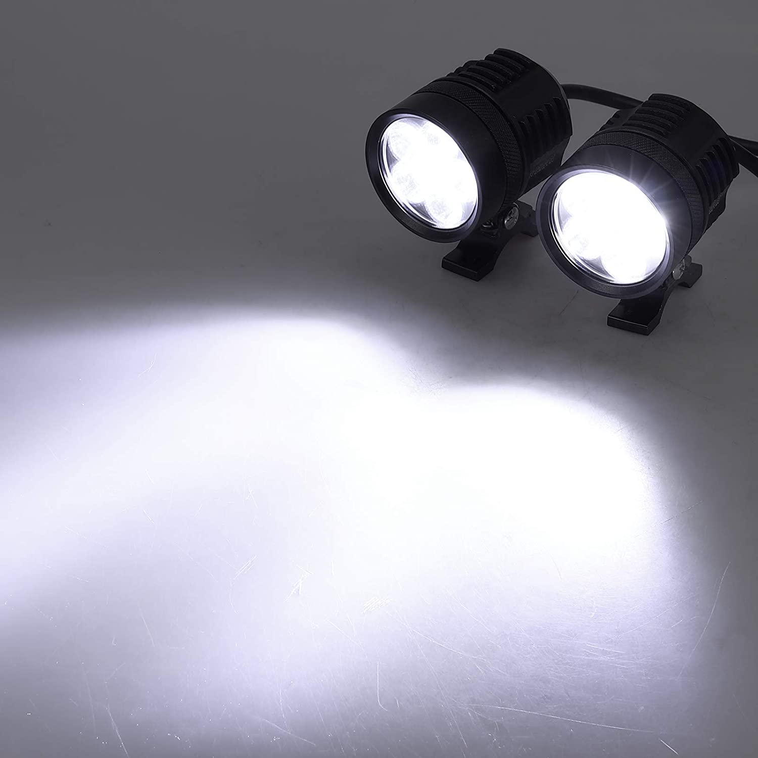 PROZOR 2 PCS 36W Waterproof Front Headlights for Motorcycle
