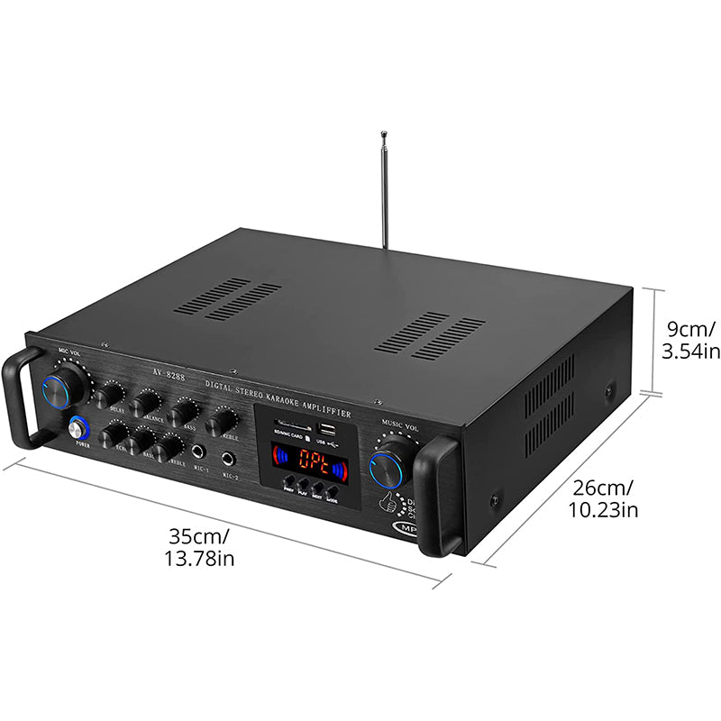 PROZOR Bluetooth Stereo Amplifier Receivers 200W+200W Digital Power Amplifier