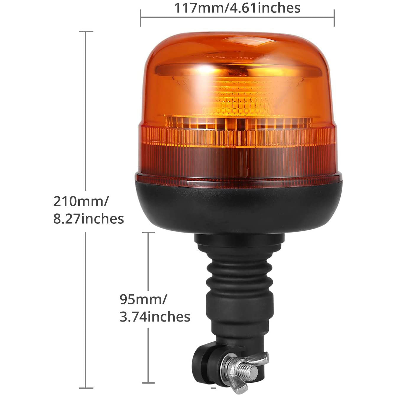 PROZOR LED Beacon Light E-Mark E9 30LEDs Emergency Warning Strobe Light Amber