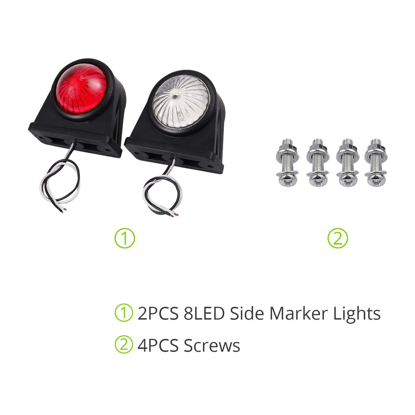 PROZOR Side Marker Lights E-mark E8 2 PCS