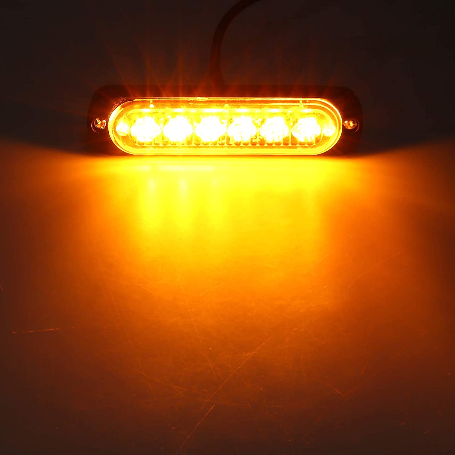 PROZOR Car Roof Light 4PCS 6 LED Emergency Bar