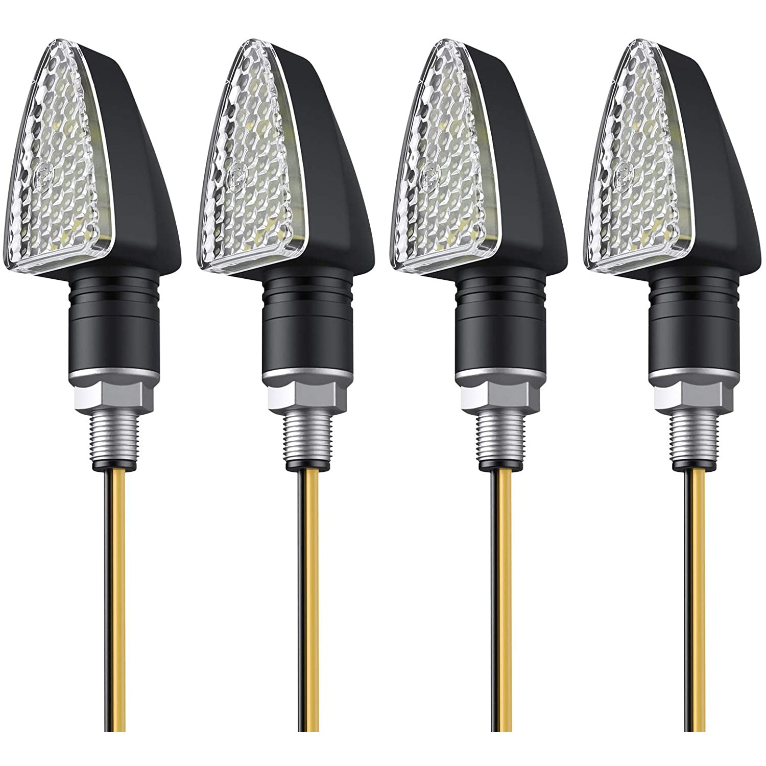 PROZOR 4 pcs Turn Signal Indicator Lights for Motorcycle