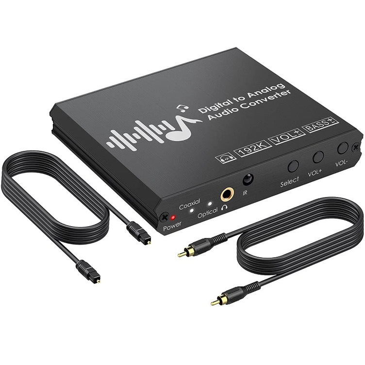 PROZOR 192kHz DAC Audio Converter with Bass and Volume Adjustment