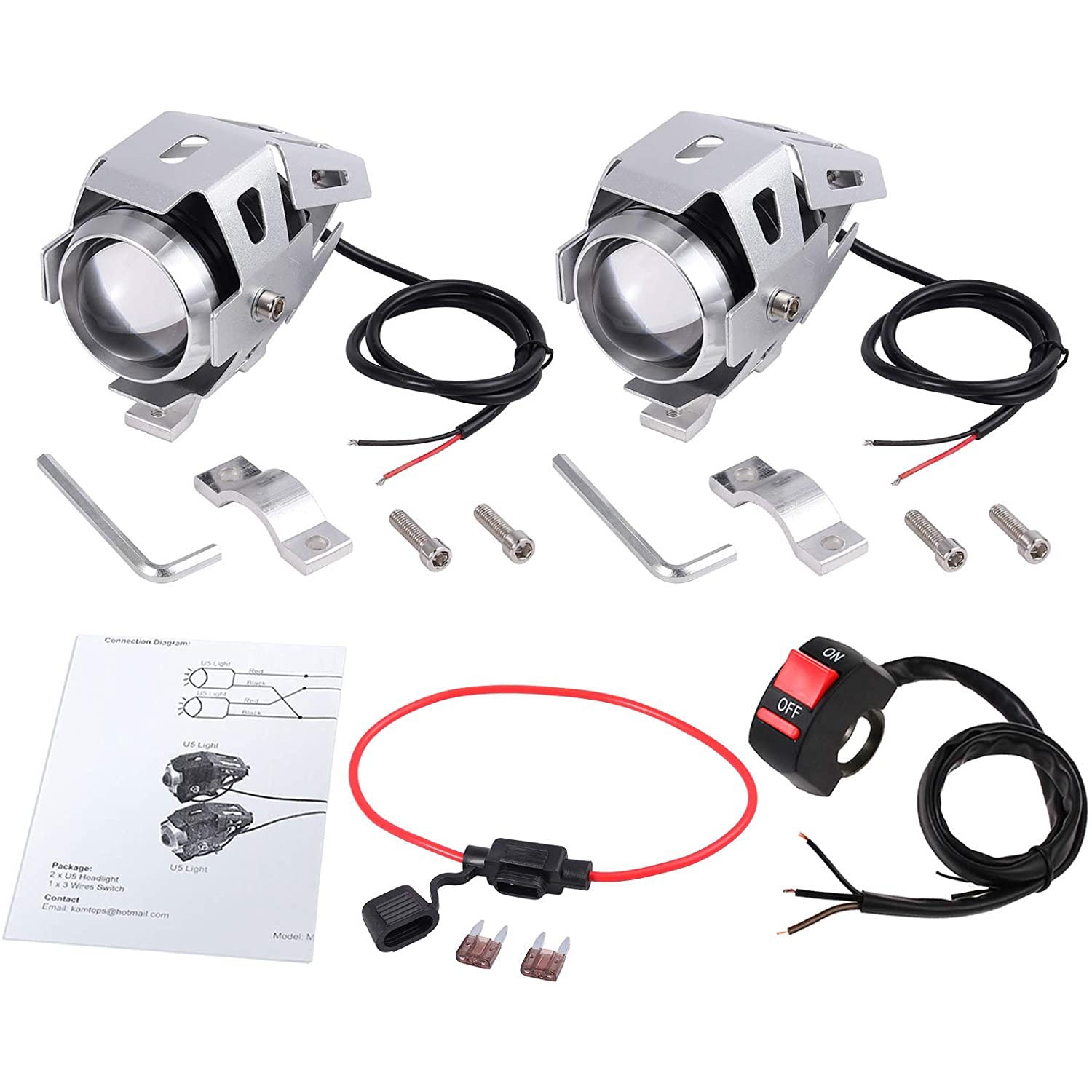 PROZOR 3000 Lumen Motorbike LED Headlights